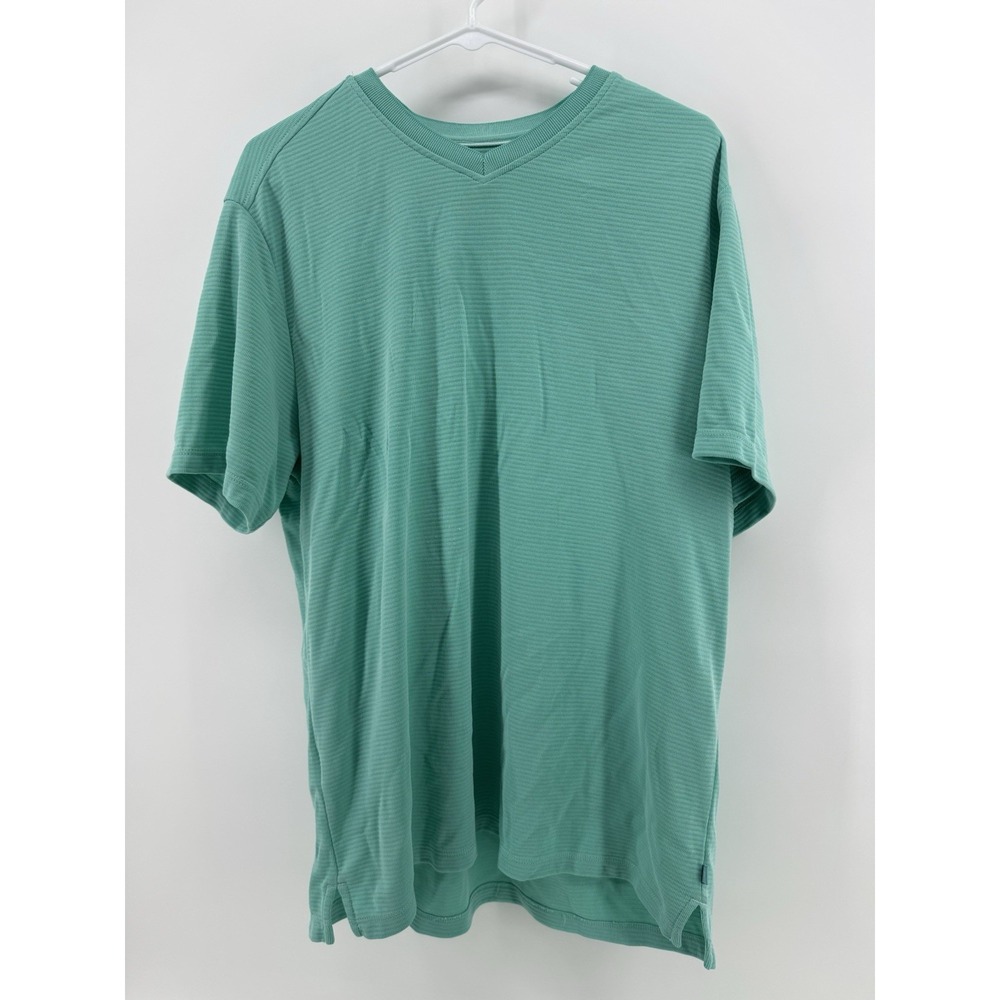 Tommy‎ Bahama Island Zone MED T-Shirt Mens Teal V Neck Short Sleeve Modal